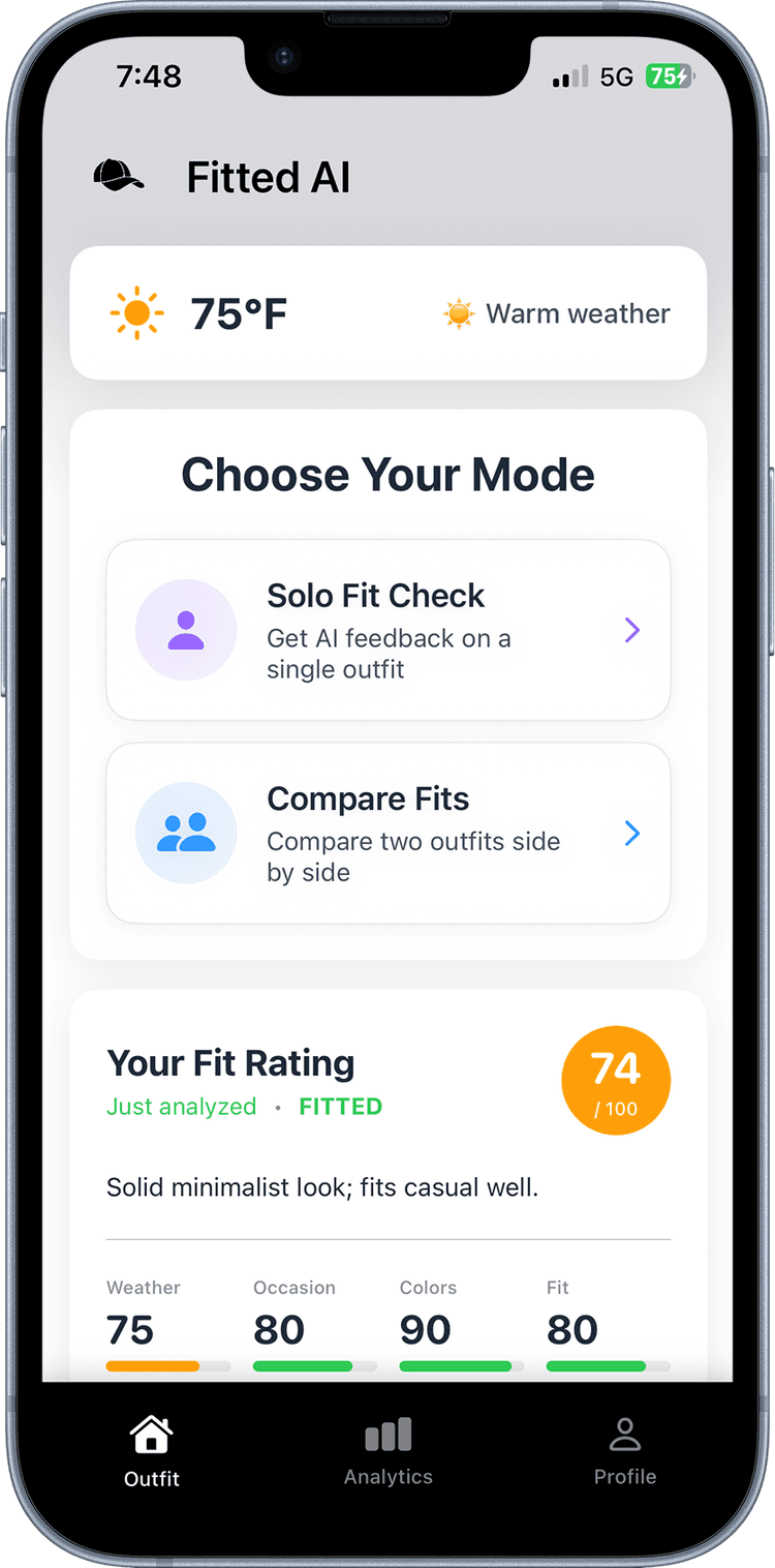 Fitted AI App Screenshot